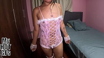 amor estoy con lenceria rosa lista