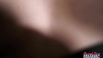 Tiny brunette coed gives deep rimjob