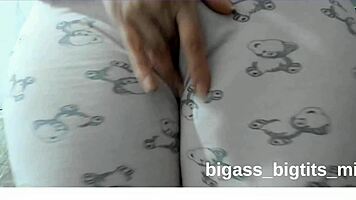 masturbate with pajamas showing camel toe