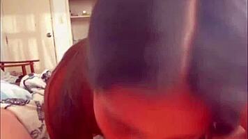 Wow this rich latina teen eats cock so deep in quick blowjob session