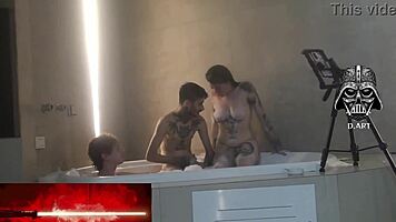 motel threesome with two girls and guy