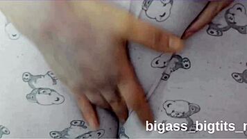 camel toe visible while masturbating in pajamas