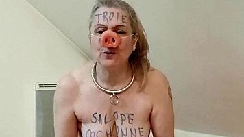petite french slave in bondage session