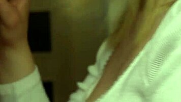 Busty Blonde Gives Blowjob Pov