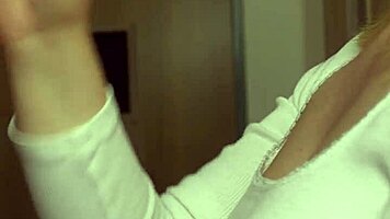 Busty Blonde Gives Blowjob Pov