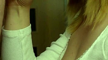 Busty Blonde Gives Blowjob Pov