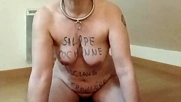petite french slave in bondage session