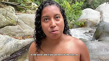My cute Latina friend gives me amazing head knowing my foot fetish