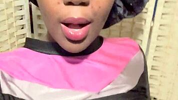 ebony babe teases boyfriend on facetime smoking