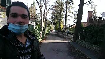 public blowjob pov cumshot in mouth on street