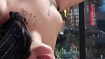 gothic girlfriend enjoys first anal with boyfriend