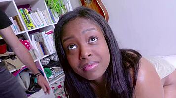 Colombian Ebony Beauty In Passionate Interracial Sex
