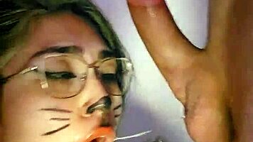 lunitarabbit blowjob cum on face in bunny cosplay