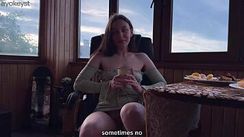 I invited an old friend to dinner the best anal in my life with conversations pov