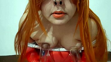 sissy asuka langley gets extreme nipple punishment and lactation
