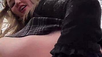 oops cute teen caught spreading outdoors for stranger
