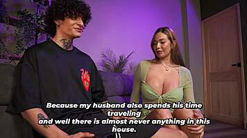 busty milf has sex with muscular friend