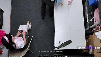 Rich teen 18+ brat finally faces fucking consequences for shoplifting