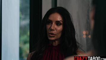 Latina woman shares intimate moment with partner during activity