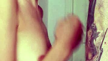 Skinny Spinner Candie Cross Naked Tiny Tits Out On Her Knees Working My Dick Deep And Sloppy