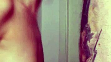 Skinny Spinner Candie Cross Naked Tiny Tits Out On Her Knees Working My Dick Deep And Sloppy