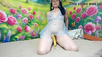 big banana in tiny asshole