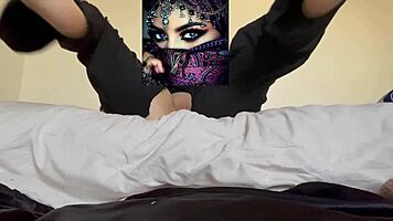 emo gothic girl masturbates with strawberry fetish