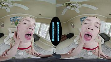 Cute blonde fucks for festival tickets