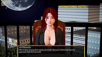 redhead milf plays erotic game