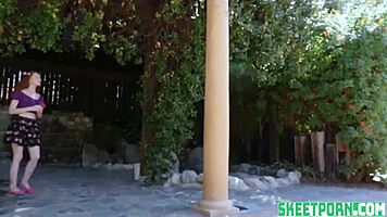 Abbey rain gets freaky outdoor pounding