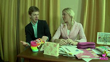 Blonde Student Enjoys Hard Anal Lesson