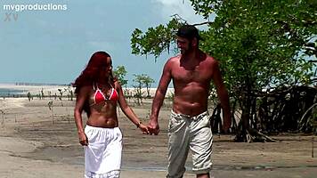 Redhead slut fucked outdoor in holidays