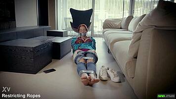 Daisy gets tied and tape gagged by captor