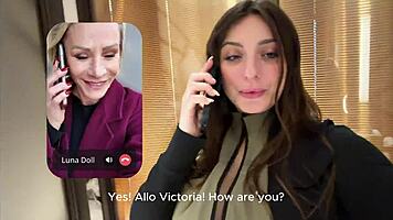 Threesome with victoria nova and gaby on valentines day