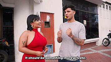 influencer does street challenges to hook up with curvy girls
