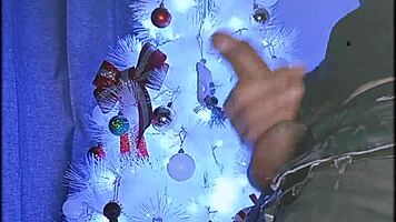 christmas blowjob deep throat for celebration
