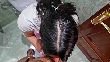 Argentinian maid loves cash for messy cum in mouth when wife is away