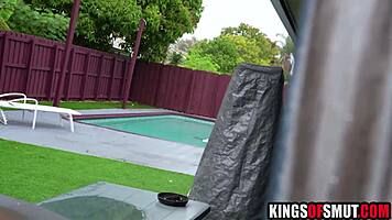 Young voyeur caught spying on friends stepmom