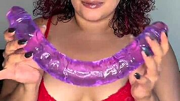 Curvy latina teases in red lingerie solo