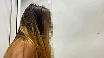 my friend enters bathroom and i surprise him with sex