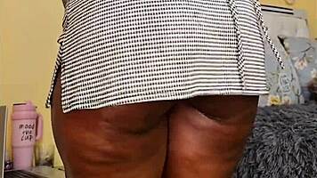 Soft jelly booty underneath the short dress