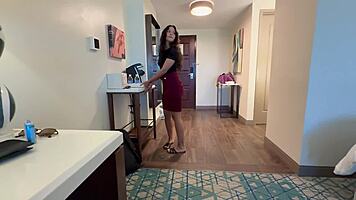 latina room service babe wants rough hotel fuck