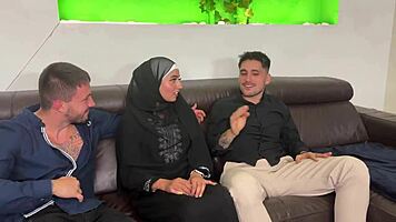 Arab Girl Enjoys Intense Double Play