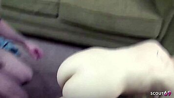 bald woman with glasses and hairy pussy picked up for amateur fuck