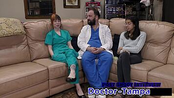 Dr tampa with petite nurse aria nicole in hospital