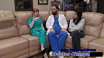 Dr tampa with petite nurse aria nicole in hospital