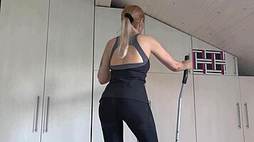 a sexy step mother used a ruse to seduce her step son into having sex in the shower