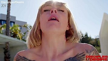 hailey hope rides three big cocks hard