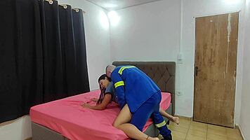 Skinny brazilian gets pounded deep in alley and forest