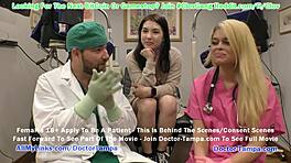 Mina Moon passe un examen physique universitaire, écarte ses seins naturels pour le docteur 😏